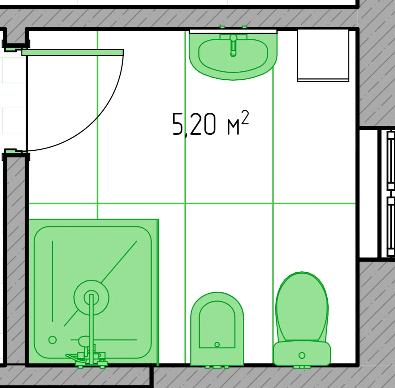 Ремонт ванной в Montecatini Terme — фото проекта ванной 10