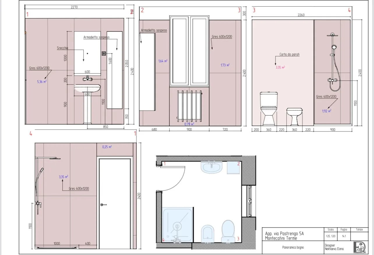 Ремонт ванной в Montecatini Terme — фото проекта ванной 9
